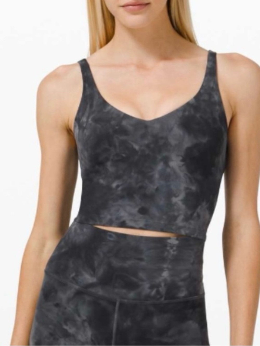 Lululemon diamond dye grey graphite align tank